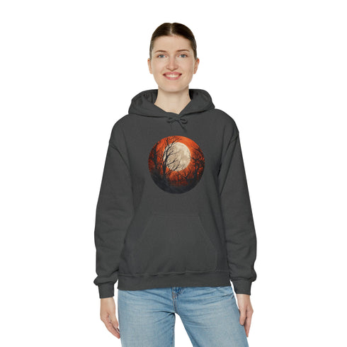 Halloween Harvest Moon - Graphic Hooded Sweatshirt